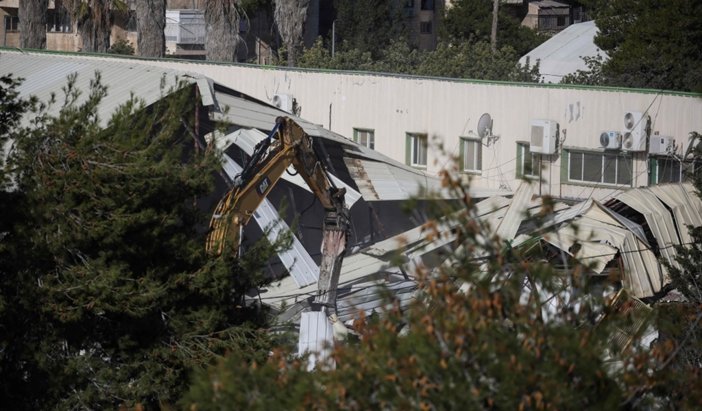 مبنى الأونروا المهدَّم في القدس