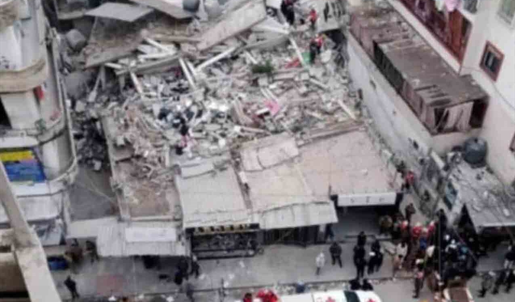 المبنى المنهار في قبة طرابلس