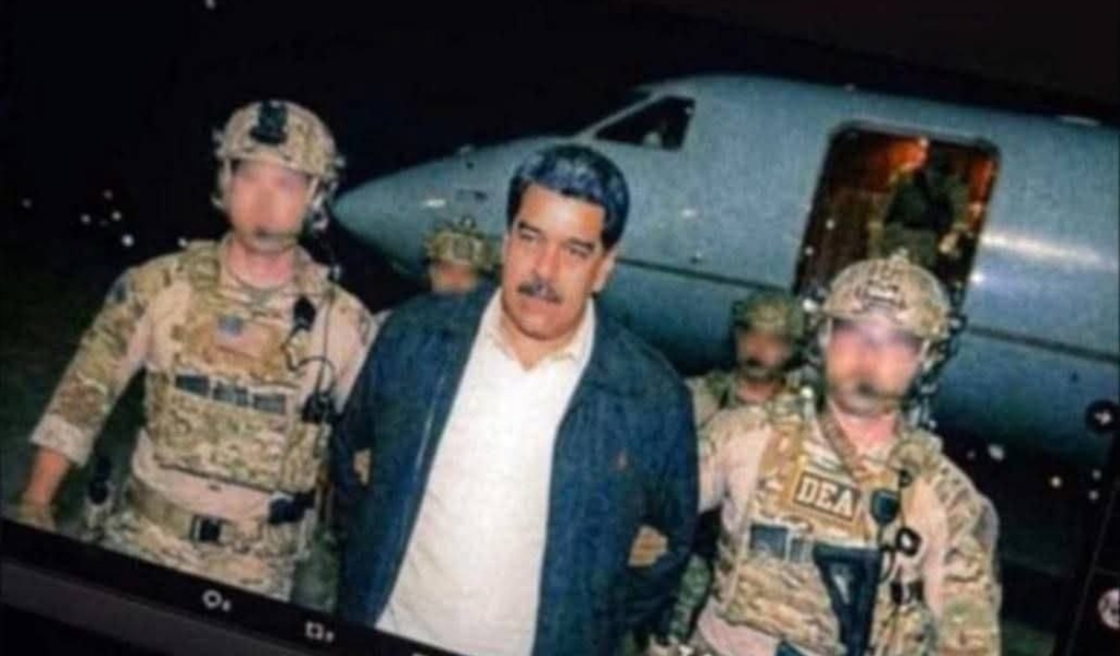 وسائل اعلام امريكية تنشر صورة للحظة اعتقال قوات خاصة للرئيس الفنزويلي نيكولاس مادورو