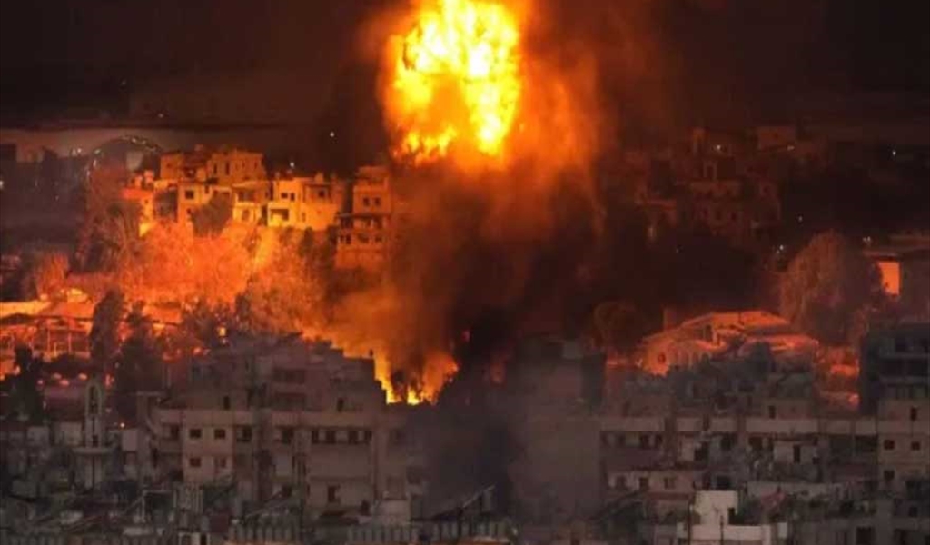 حرائق إسرائيلية في أحد أحياء مشغرة