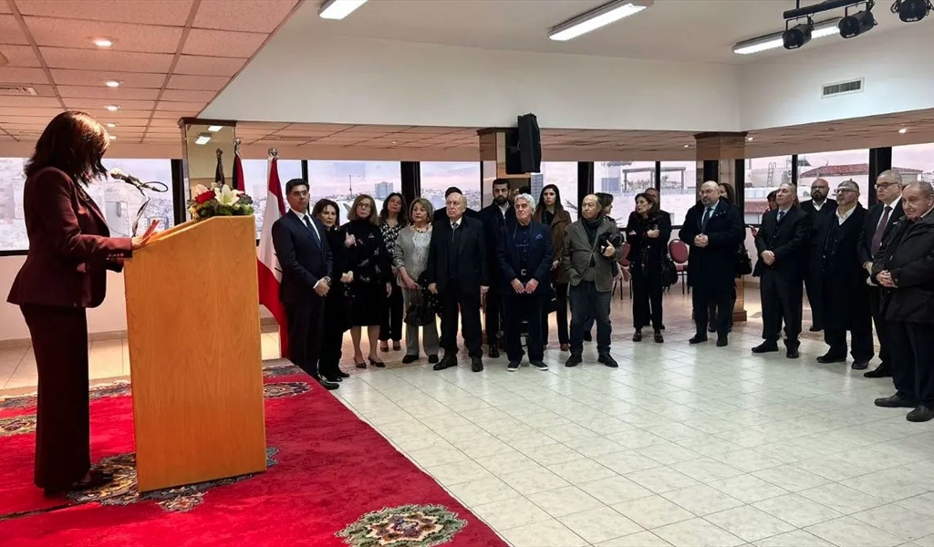 الوزير مرقص يتحدث في حفل الاستقبال