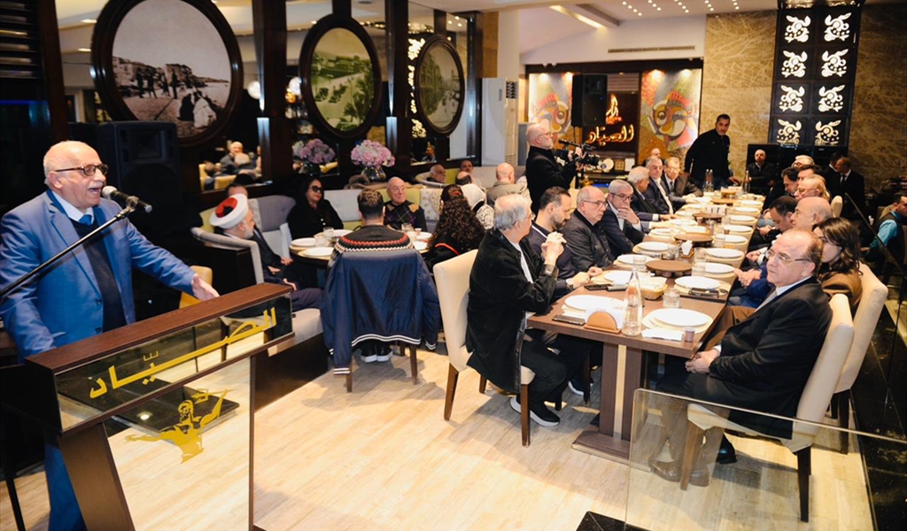 كشلي متحدثاً في الحفل (طلال سلمان)