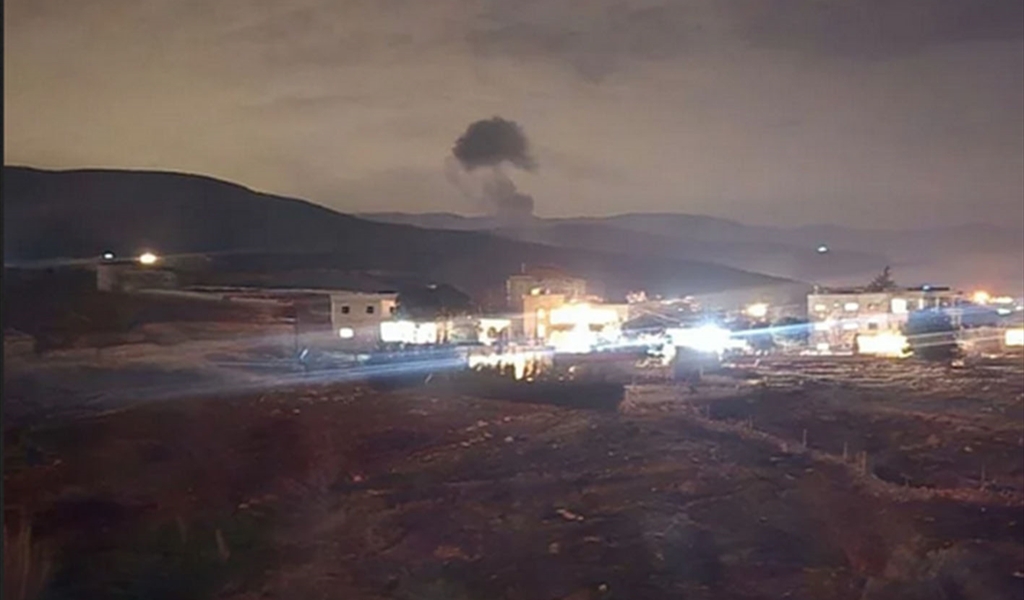 عدوان جوِّي على قرية بوداي في البقاع الشمالي