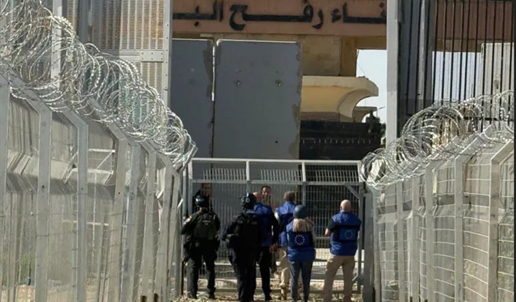 صورة وزعتها إسرائيل لمعبر رفح أمس