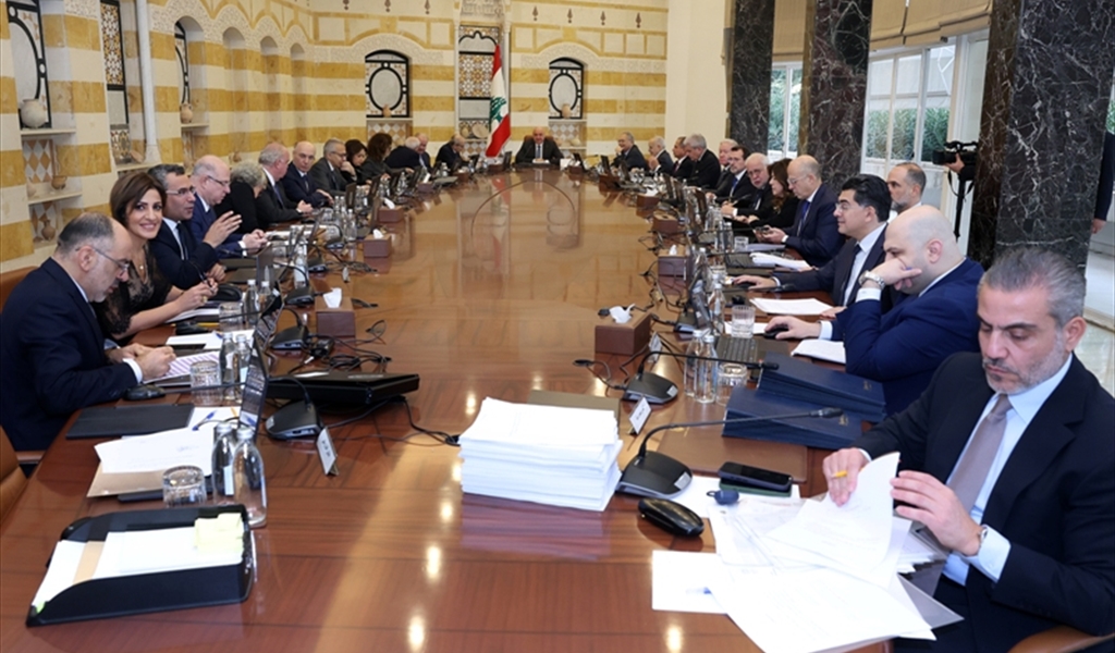 مجلس الوزراء مجتمعاً برئاسة الرئيس عون وحضور الرئيس سلام