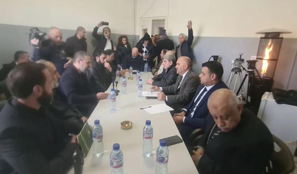 خلال الاجتماع اللبناني السوري في المصنع