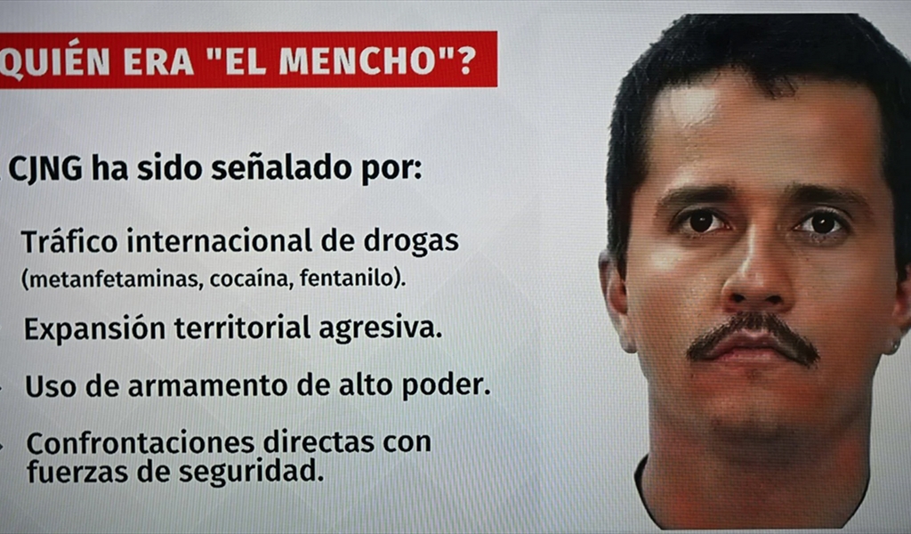 صورة وزعتها المكسيك لزعيم عصابات المخدرات كارتل خاليسكو الذي قتل امس بعملية عسكرية للجيش المكسيكي