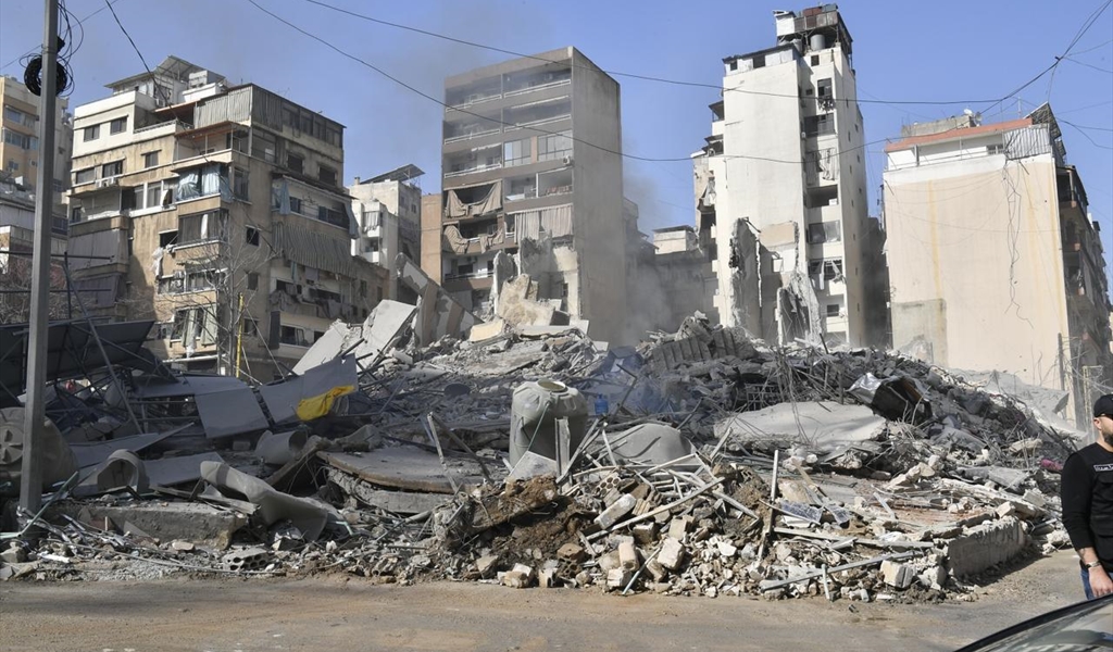 المبنى المستهدف في الباشورة تحوَّل الى ركام