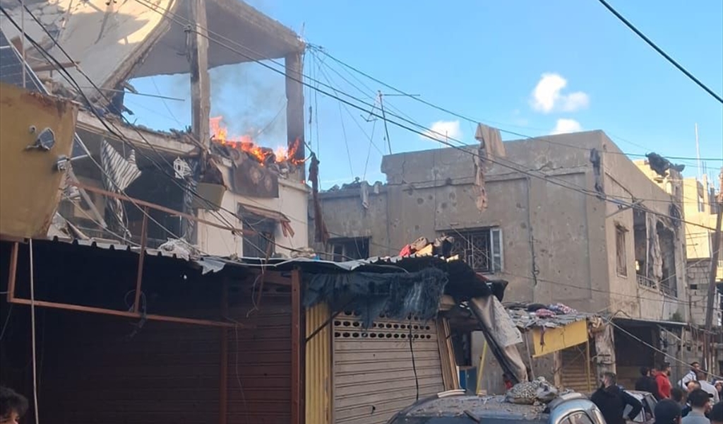 من مكان الاستهـ.ـداف في تعمير عين الحلوة