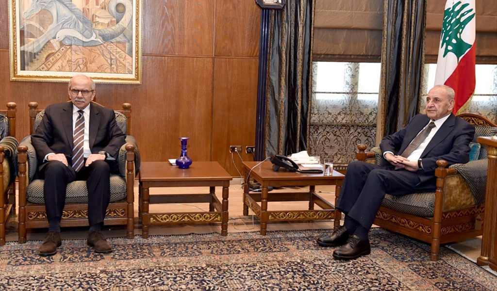 اللقاء بين الرئيسين بري وسلام في عين التينة (حسن إبراهيم)