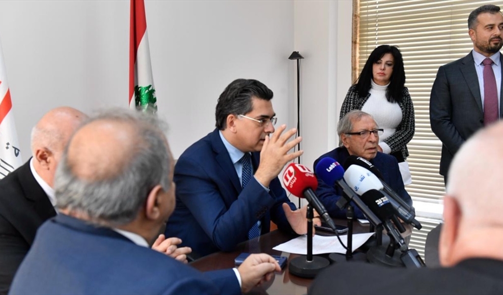 الوزير مرقص متحدثاً في اللقاء التشاوري
