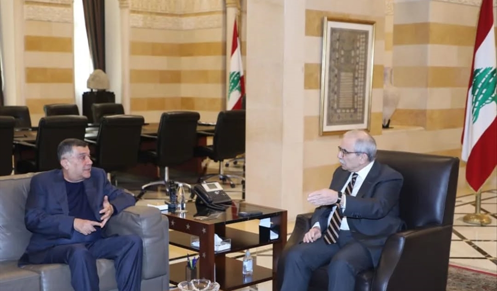 الرئيس سلام مستقبلاً رئيس مجلس إدارة طيران الشرق الأوسط محمد الحوت