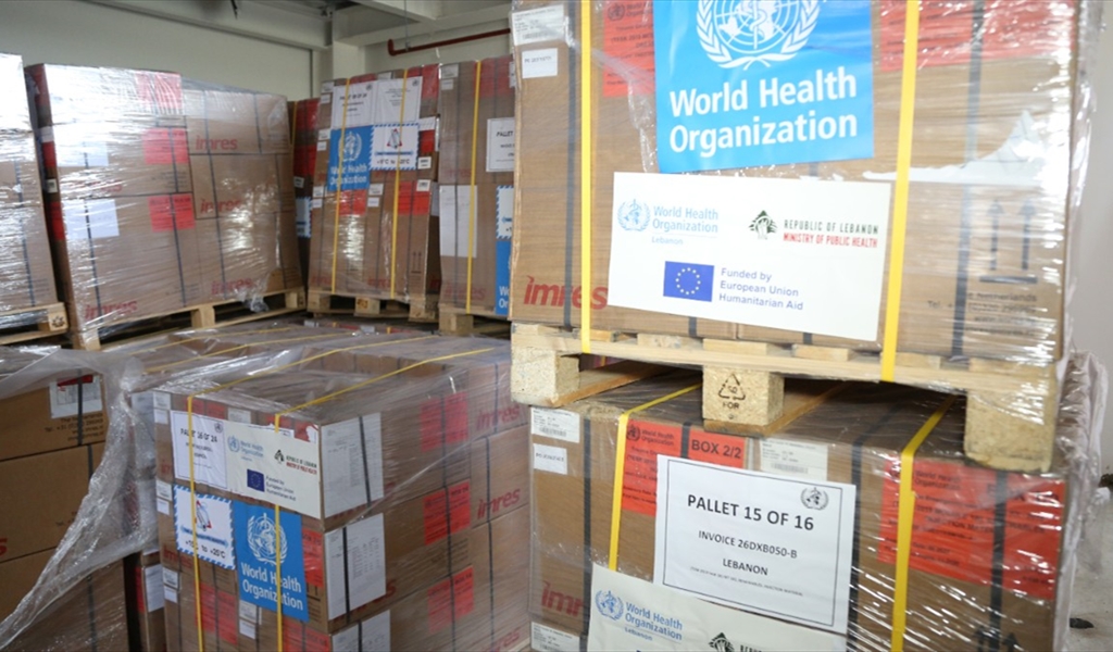 شحنة الإمدادات الطبية من منظمة الصحة العالمية