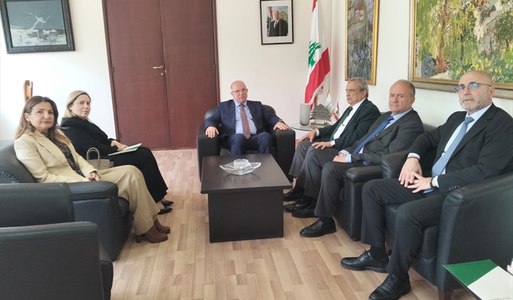 الوزير حيدر مستقبلاً رئيس مصرف الإسكان أنطوان حبيب
