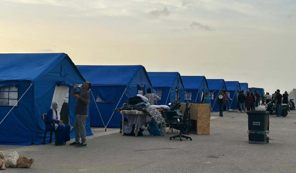 الخيم الجديدة للنازحين في منطقة البيال