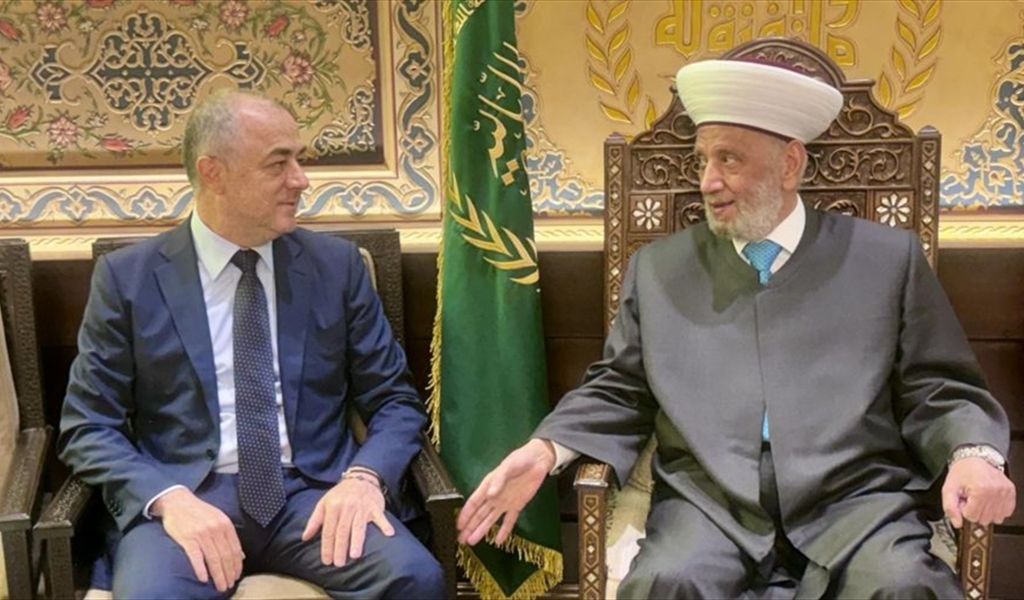المفتي دريان مستقبلاً نائب رئيس مجلس النواب الياس بو صعب