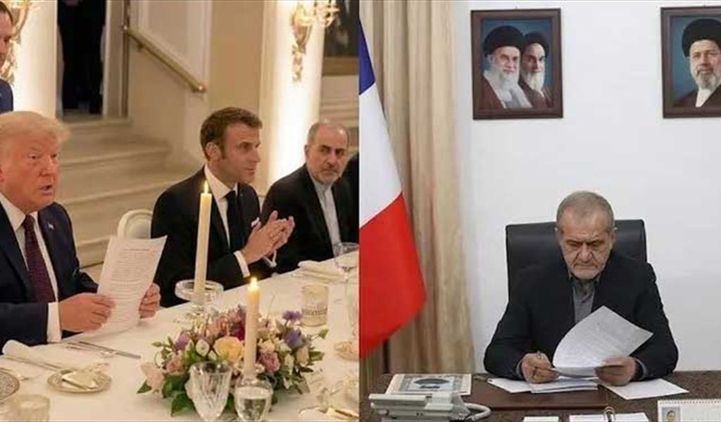 ترامب يرفع صورة المذكرة بعد توقيعها وبزشكيان يوقعها أيضاً
