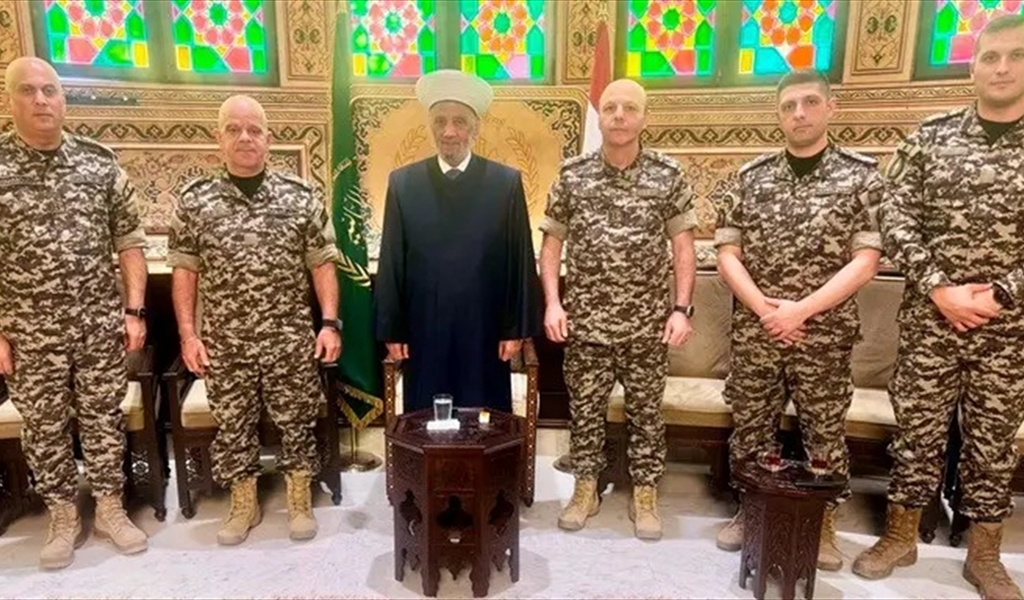 المفتي دريان مع اللواء لاوندس والوفد المرافق