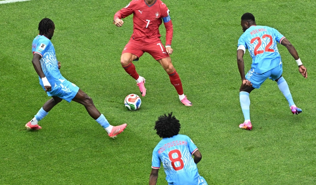 منتخب الكونغو الديمقراطية يفرض التعادل 1-1 على البرتغالي رونالدو ورفاقه..
