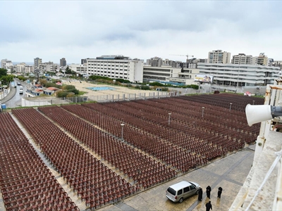بالصور... التحضيرات شبه مكتملة والمدينة الرياضية تتحضّر للتشيع الكبير غداً