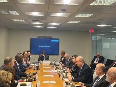 الوزير ياسين جابر والوفد اللبناني في الاجتماع مع البنك الدولي في واشنطن