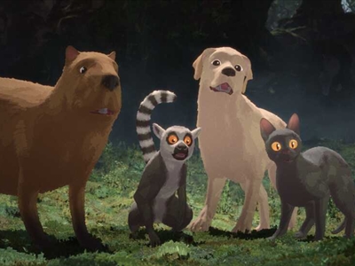 جانب من الحيوانات أبطال الشريط