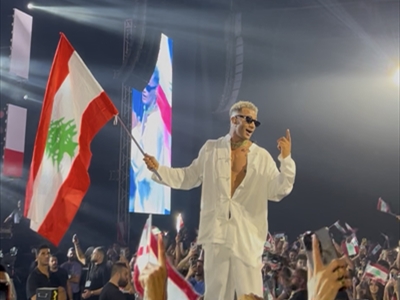 هيفاء وهبي ومحمد رمضان يشعلان ليل بيروت.. رمضان: قلبي سميته لبنان