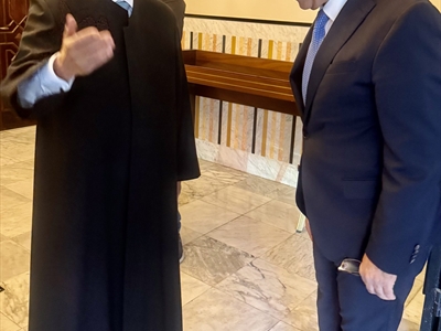 المفتي دريان مستقبلاً عبد العاطي (محمود يوسف)