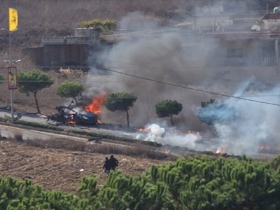 السيارة المستهدفة في بنت جبيل