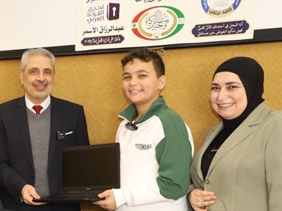 بيت الزكاة والخيرات يكرّم بطل "تحدي القراءة العربي" عبدالرزاق الأسمر*