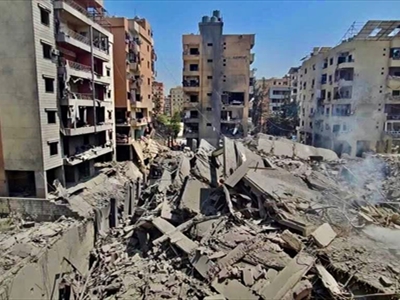 الدمار الهائل يعم الضاحية الجنوبية (طلال سلمان)