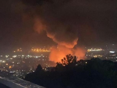 القصف على الضاحية مساء أمس