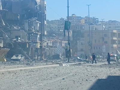 الدمار على طريق تول - الدوير