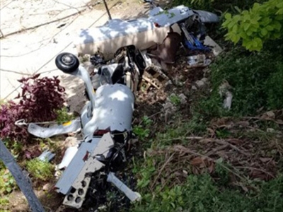 المسيَّرة بعد اسقاطها في الجنوب