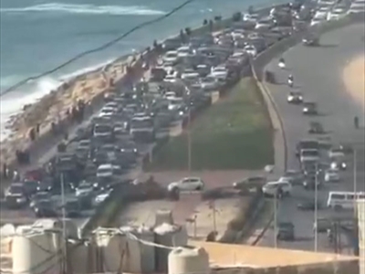 ارباك الانذارات الاسرائيلية ليل أمس ومئات السيارات في الشوارع باتجاه بيروت