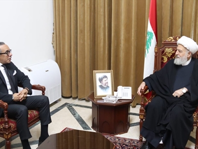 الشيخ الخطيب مع السفير المصري
