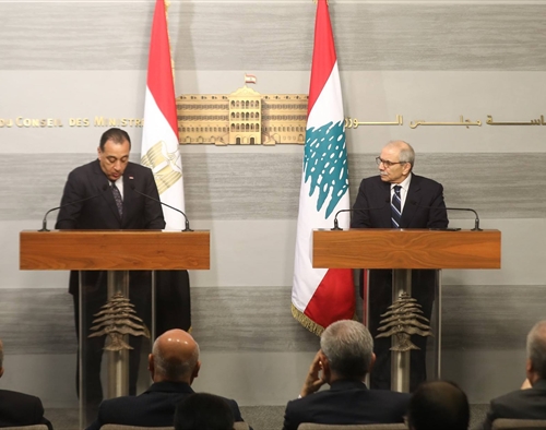 محادثات لبنانية - مصرية في بعبدا والسراي وعين التينة  مدبولي: استقرار لبنان جزء لا يتجزأ من أمن المنطقة