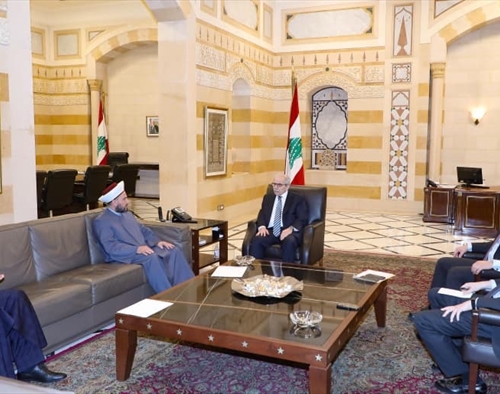 سلام التقى مفتيي زحلة والبقاع واتحاد بلديات الضاحية