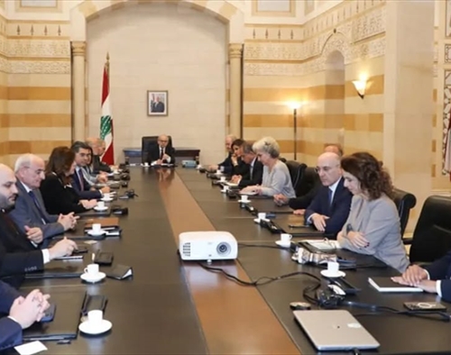 سلام عرض والوزراء جهود تثبيت وقف النار ويوجّه الجمعة نداء للمجتمع الدولي دعماً للنازحين