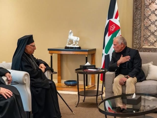 العبسي بحث في الأردن مع الملك عبدالله الثاني الوجود المسيحي في المنطقة
