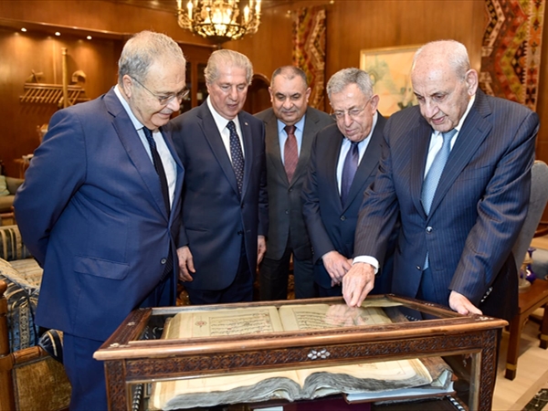 بري التقى وفد مجلس العلاقات العربية والدولية وتوافق مع نصار على أهمية استقلالية القضاء