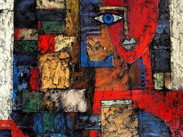 الإنسان بين اللون والهندسة في لوحات لبنى ياسين