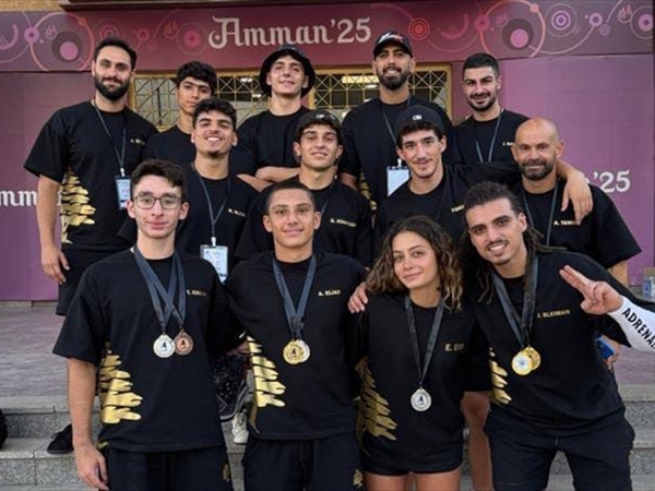 لبنان يتوج بـ3 ذهبيات وميداليات ملونة بالبطولة العربية لجمباز الباركور..