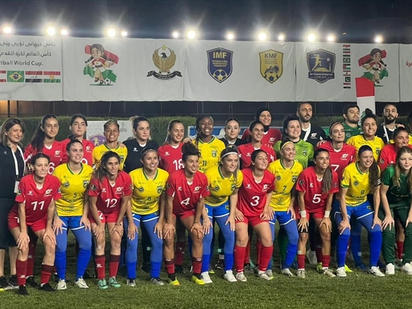 سيدات لبنان بالميني فوتبول ثالث كأس العالم واللقب لمنتخب مصر..
