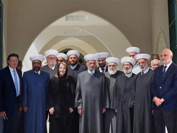 مفتي الجمهورية وليلى الصلح يدشِّنان مسجد الإمام الأوزاعي بعد توسعته