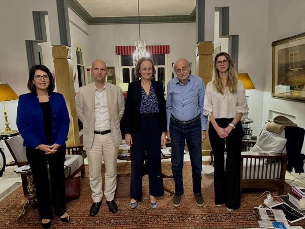 جنبلاط التقى مديرة المعهد الوطني الفرنسي