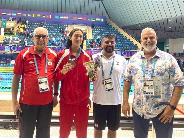 برونزية ثانية للسباحة اللبنانية لين الحاج بألعاب التضامن الإسلامي..