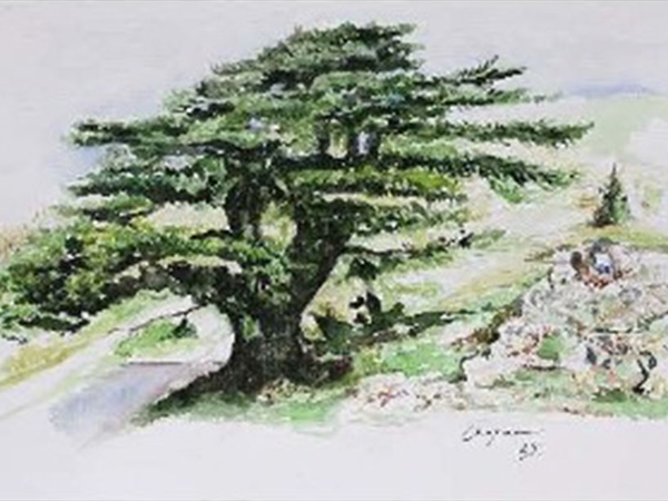 ستون لوحة  للفنان التشكيلي  يوسف غزاوي إلى معارض  فرنسية