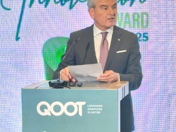 عيسى الخوري ممثِّلاً سلام في توزيع جوائز ابتكار صناعة الغذاء: مستقبل لبنان يُبنى بالشراكة والمعرفة والتطوير