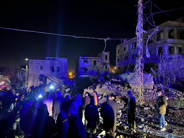 مكان الغارة في بلدة كفرحتى